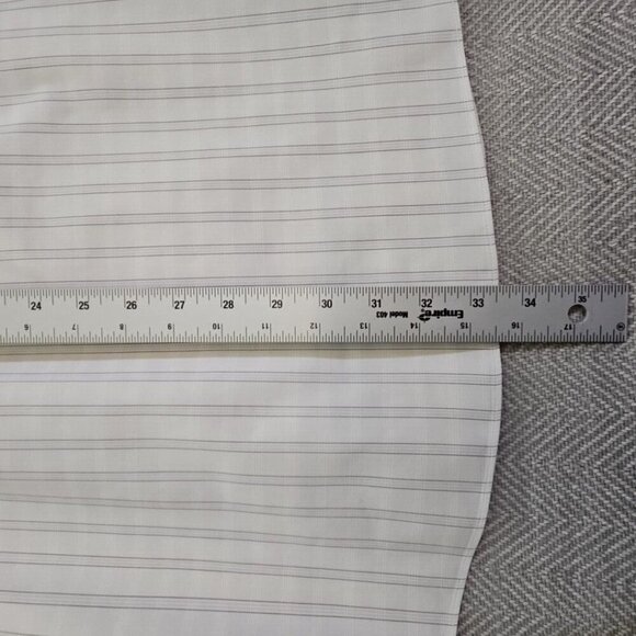 Roundtree & Yorke Gold Label Button-Up Shirt 16 1/2 35 Windowpane 100% Cotton - Picture 11 of 13